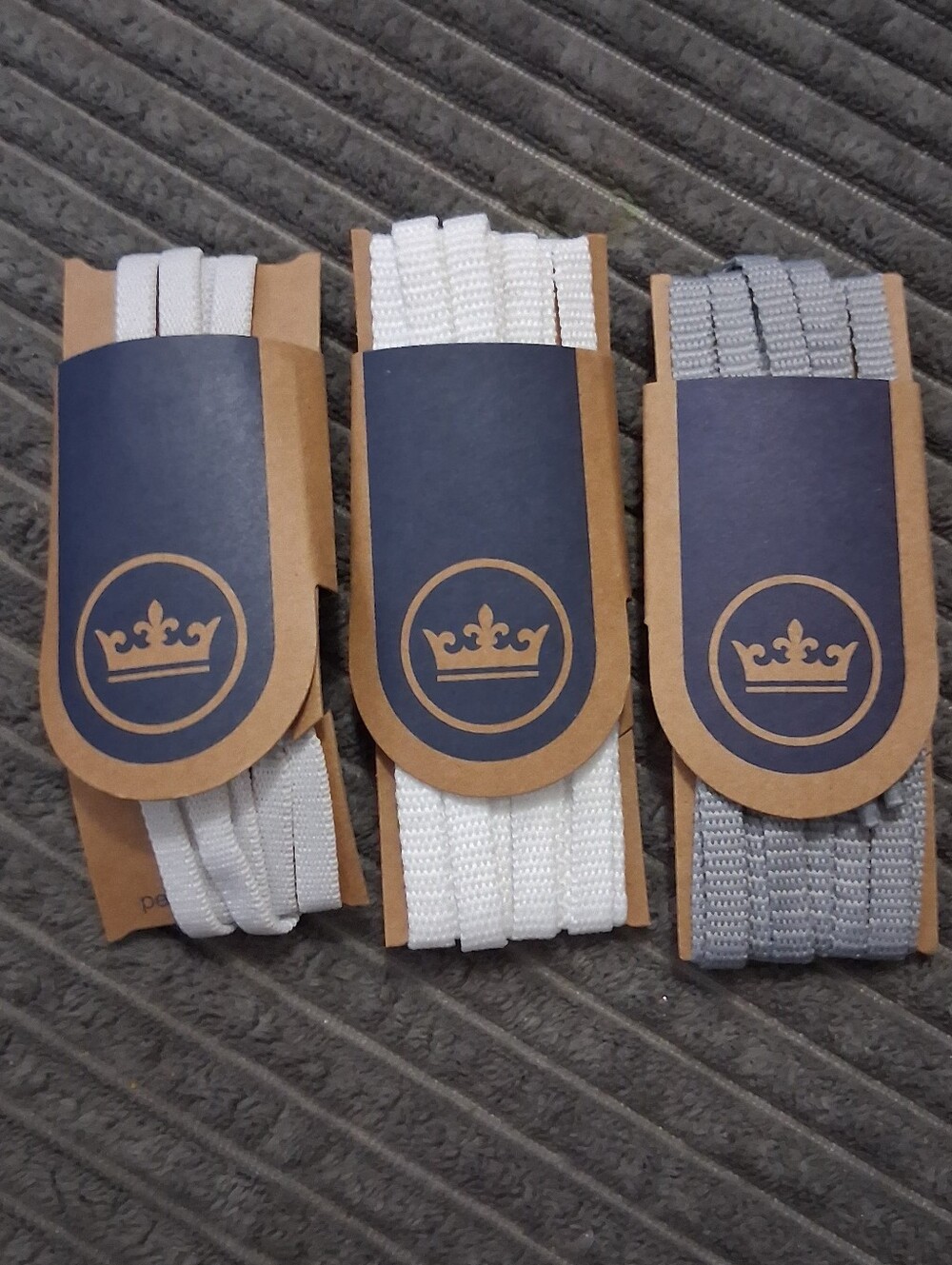 Peter Millar Grey White Shoe Laces
